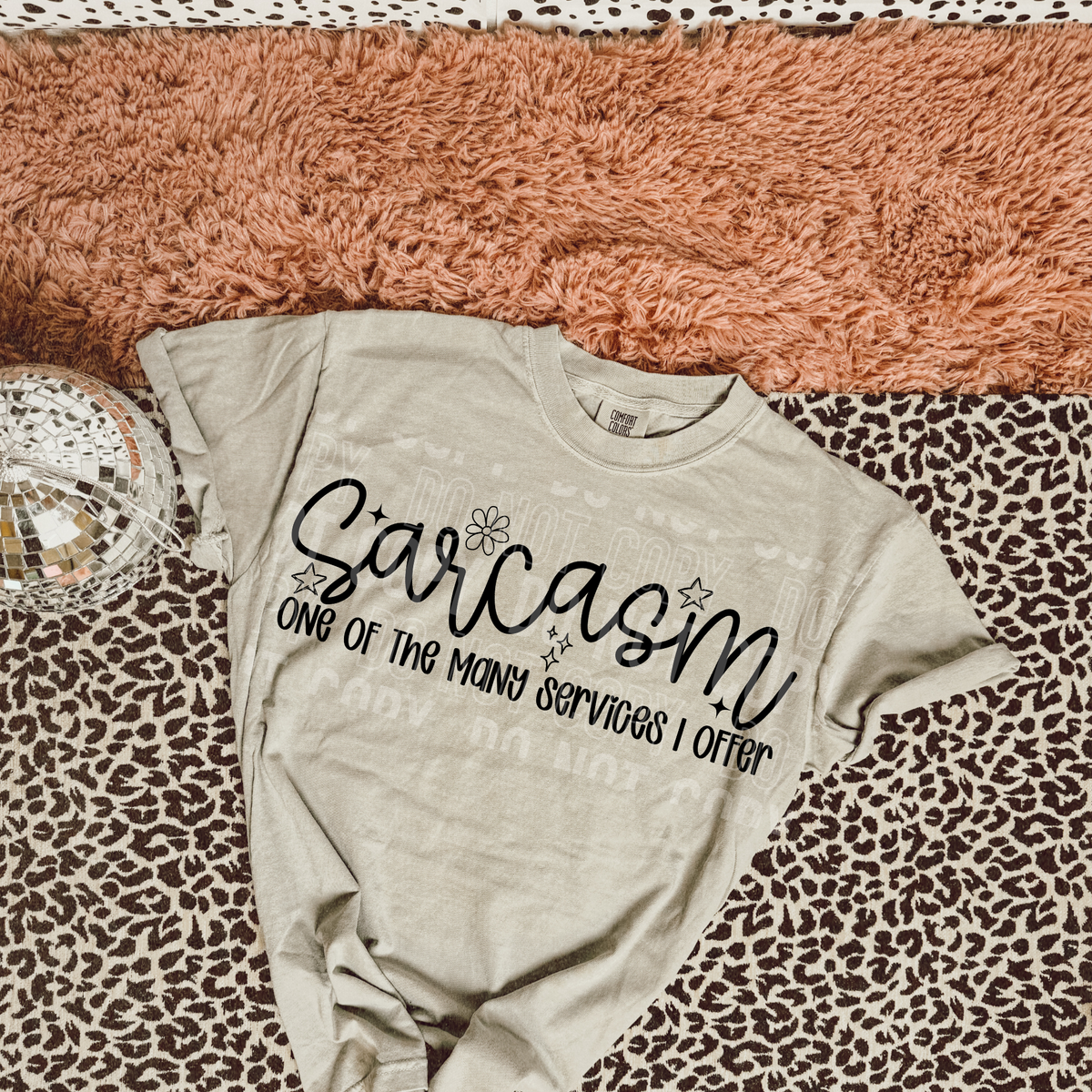 Sarcasm one of the many services I offer BLACK (SBB) DTF Transfer