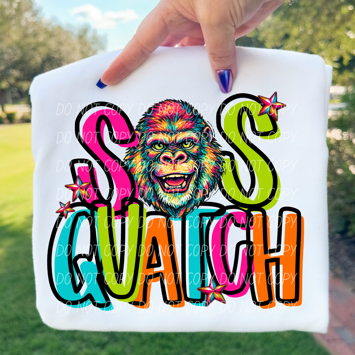 Sasquatch Friday night neon (City) DTF Transfer