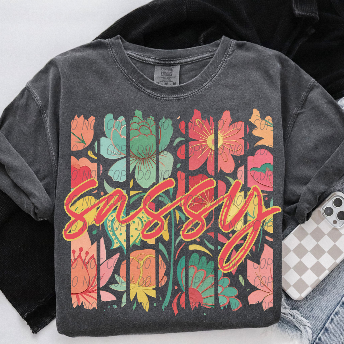 Sassy Boho floral names (City) DTF Transfer