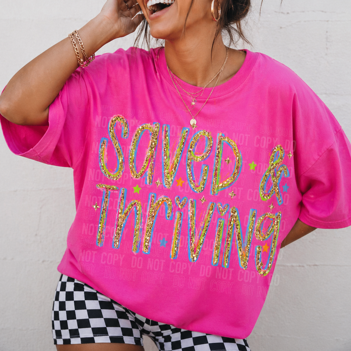 Saved and thriving glitter (SBB) DTF Transfer