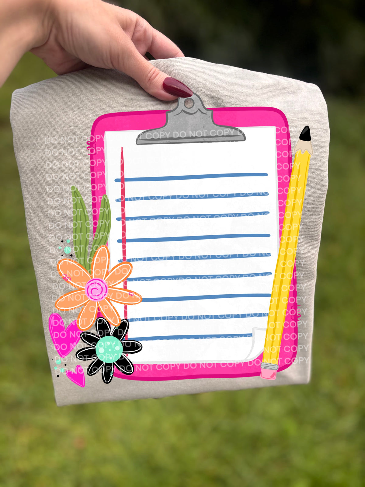 Pink clipboard (SCG) DTF Transfer