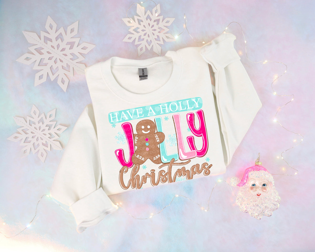 Have a holly jolly Christmas gingerbread (SCG) DTF Transfer