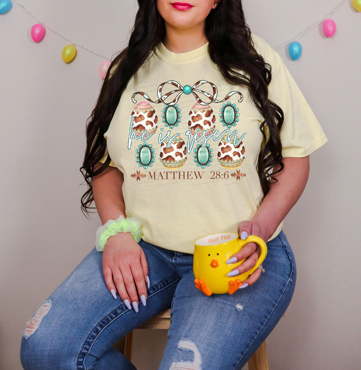 He Is Risen Easter Eggs 117738 DTF transfer