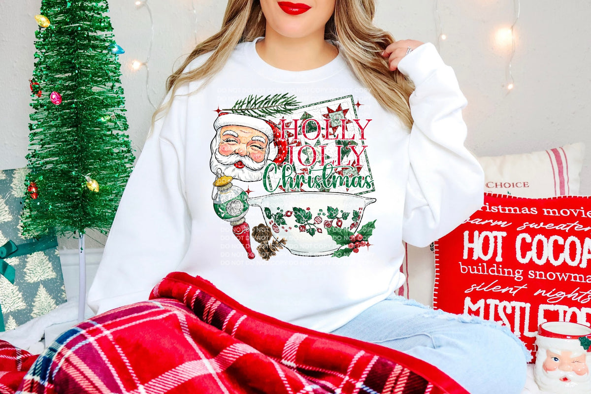 Holly jolly christmas dishes (SCG) DTF Transfer