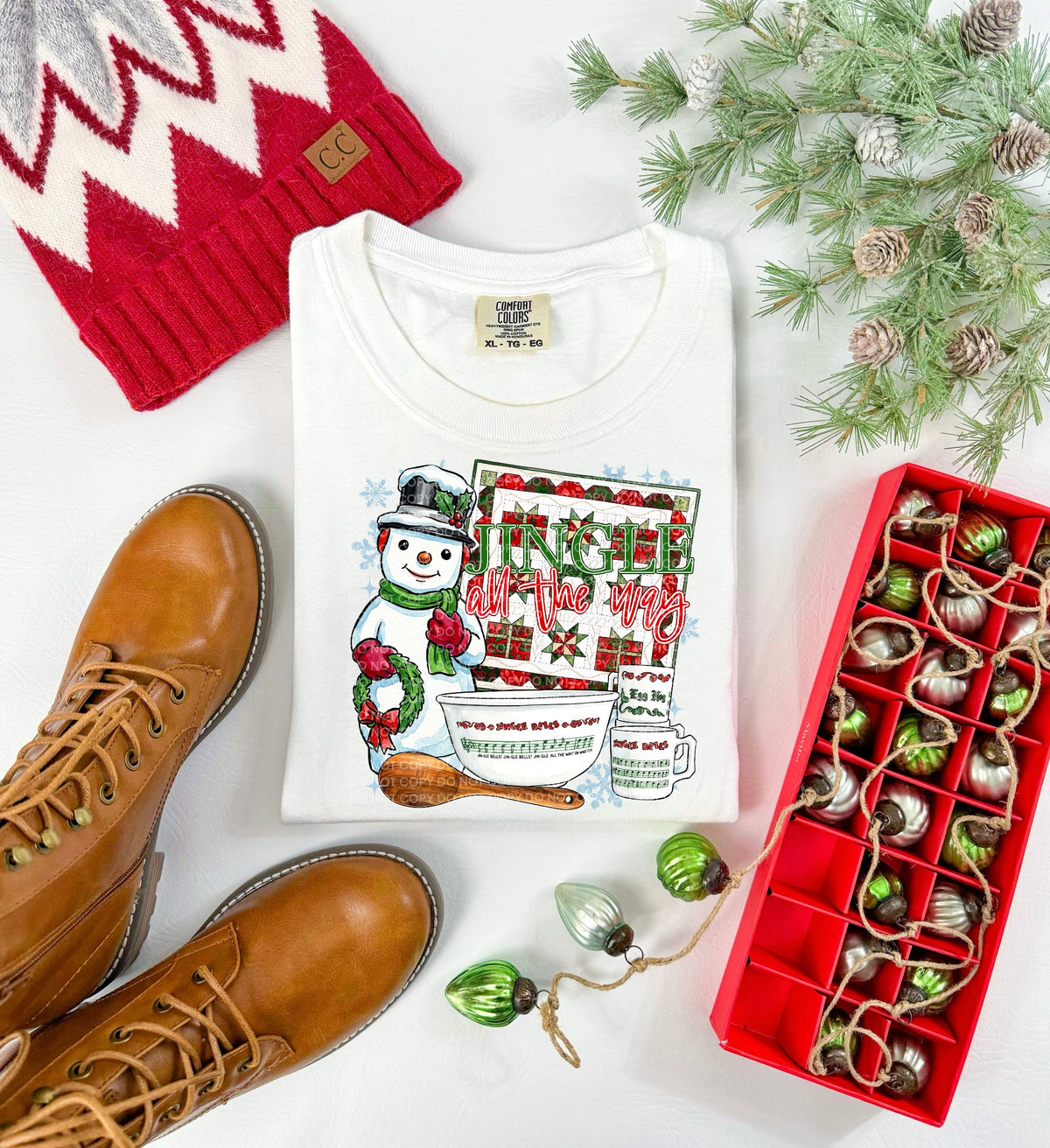Jingle all the way dishes (SCG) DTF Transfer