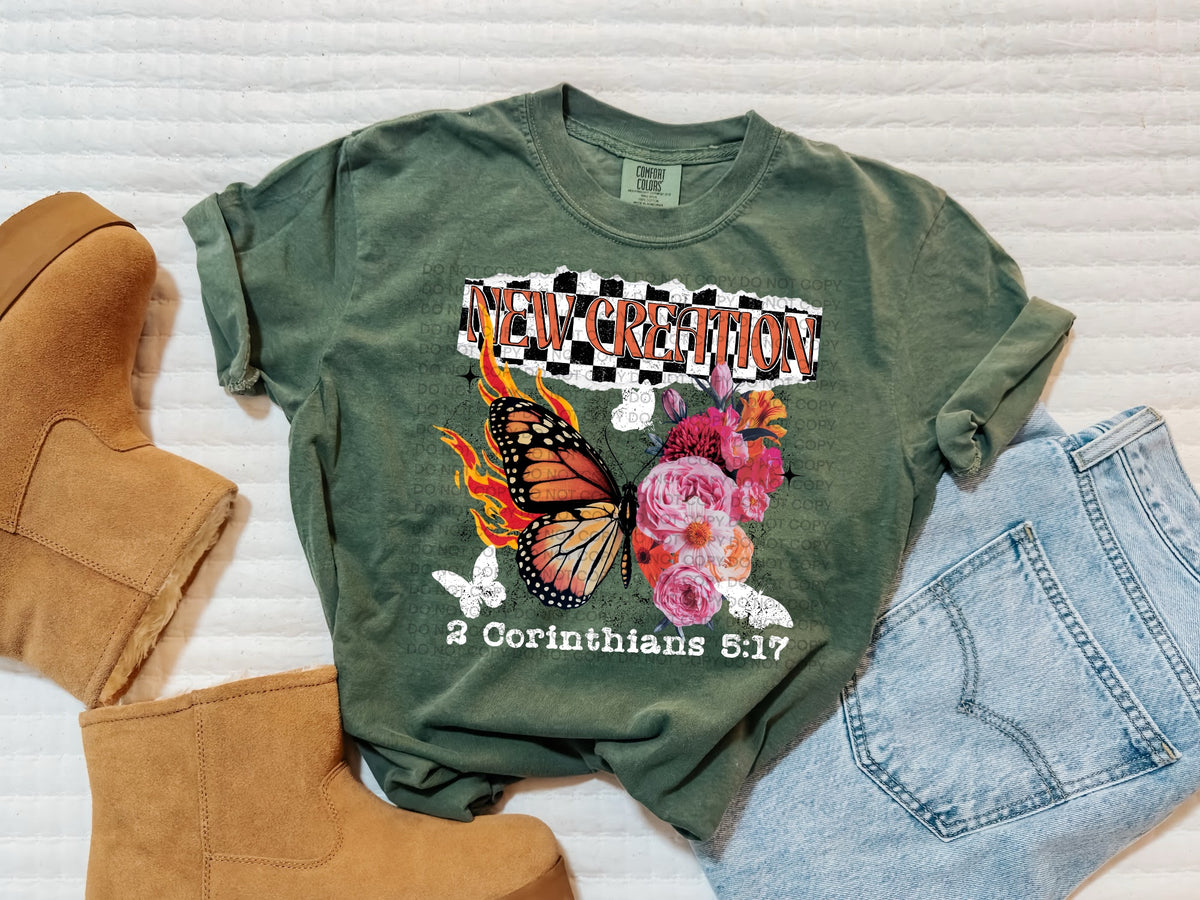 New creation white font butterfly (SCG) DTF Transfer
