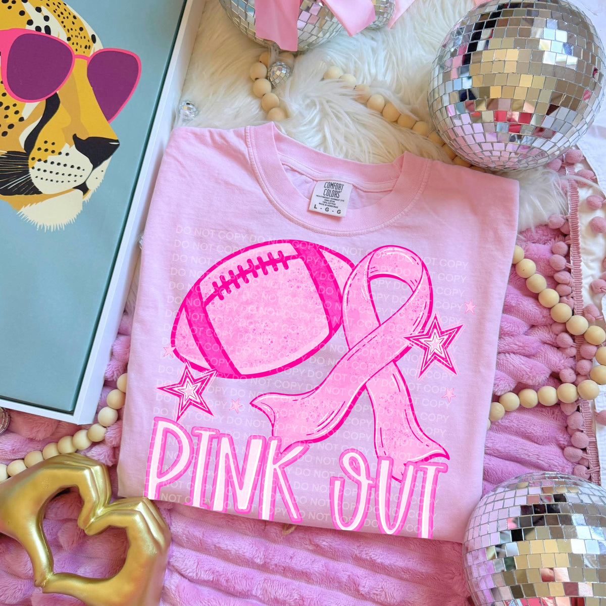 Pink out football and ribbon (SCG) DTF Transfer