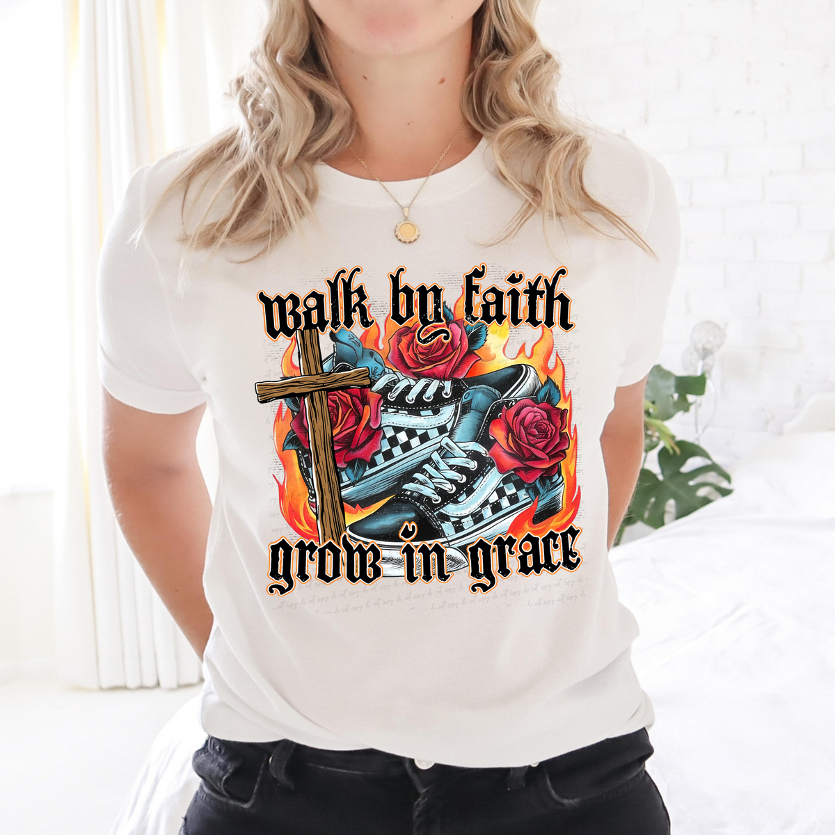 Walk By Faith Grow In Grace 117744 DTF transfer