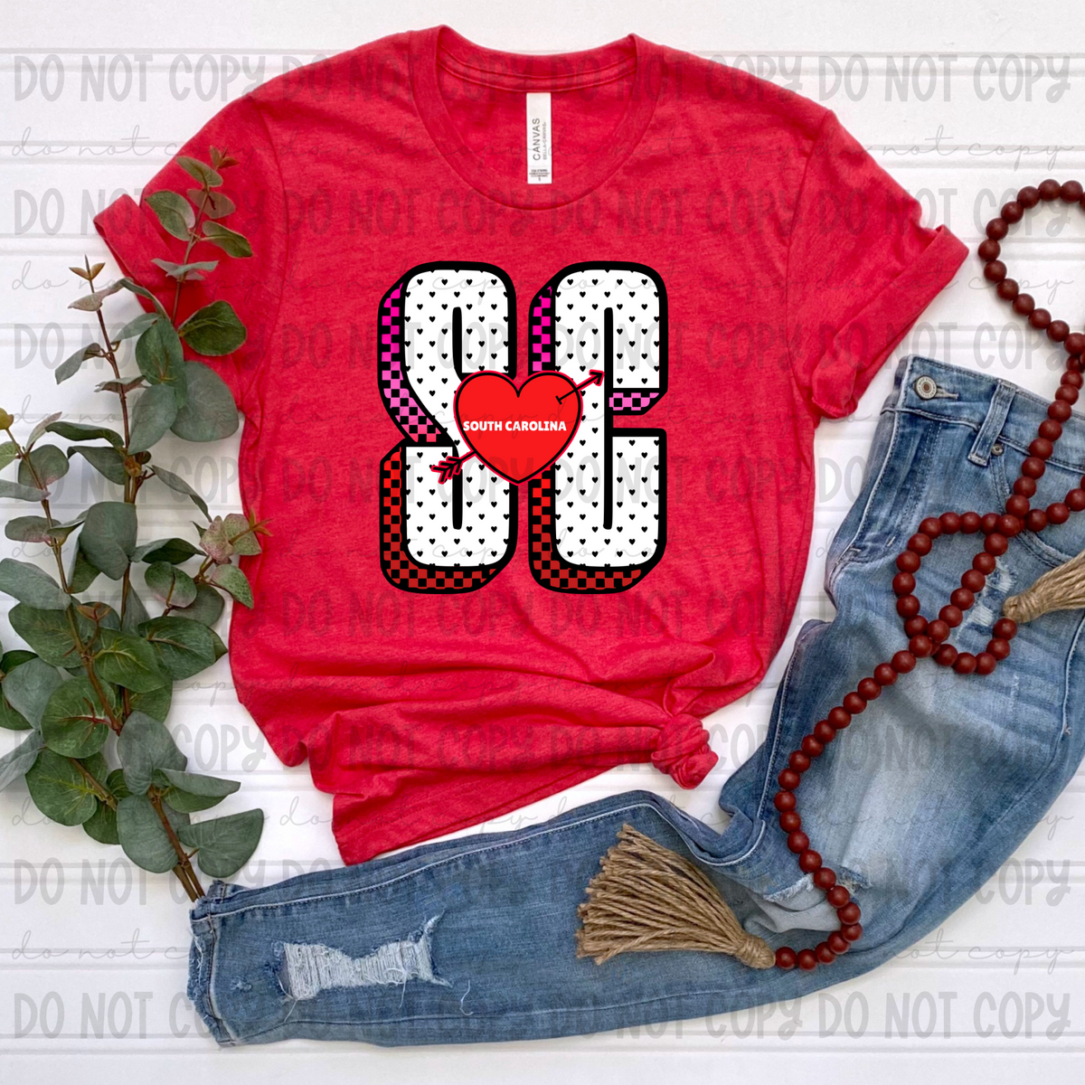 SC South Carolina red (Revel) DTF transfer