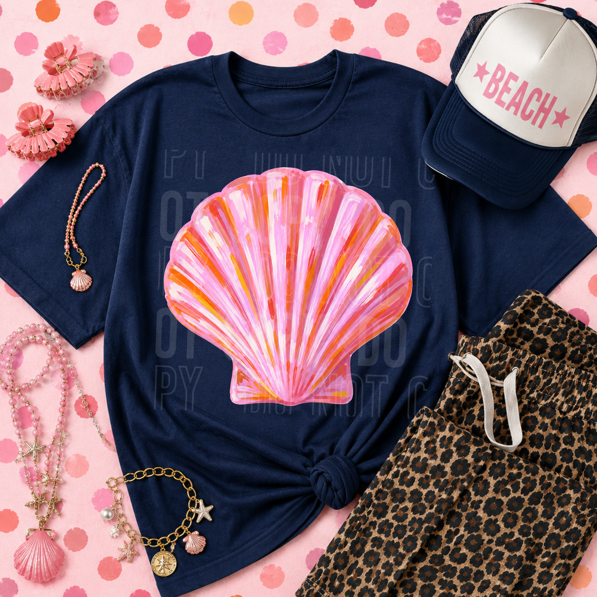 Seashell brush pink (SBB) DTF Transfer
