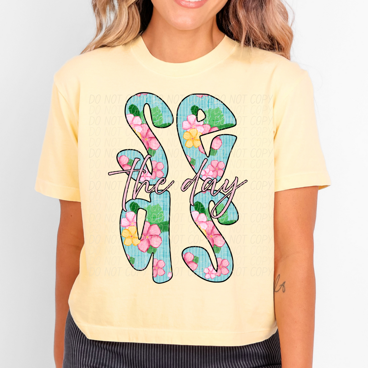 Seas the day floral (CITY) DTF transfer