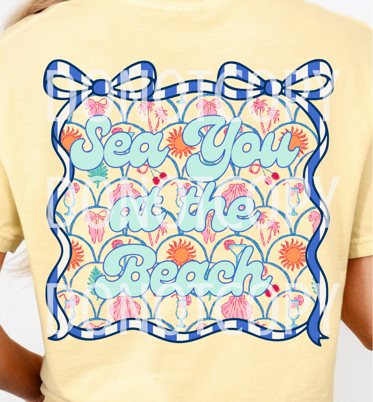 Sea you at the beach BACK (CSG) 105055 DTF transfer