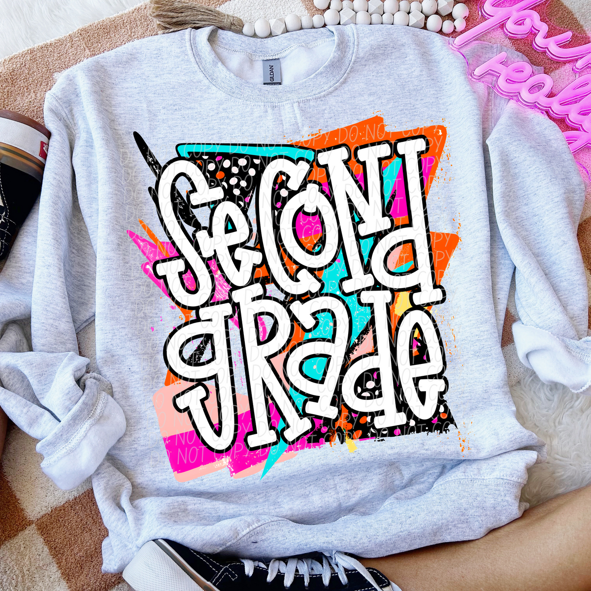 Second Grade Bright Retro (CITY) DTF transfer