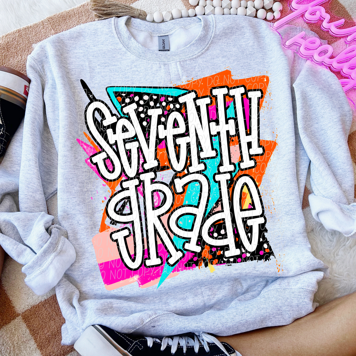 Seventh Grade Bright Retro (CITY) DTF transfer