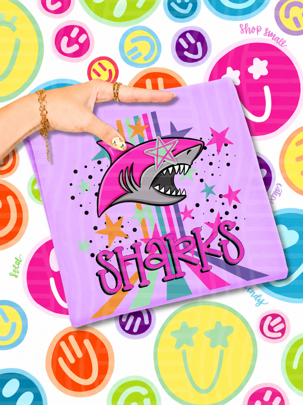 sharks starry eyes rainbow (caplinger) DTF Transfer
