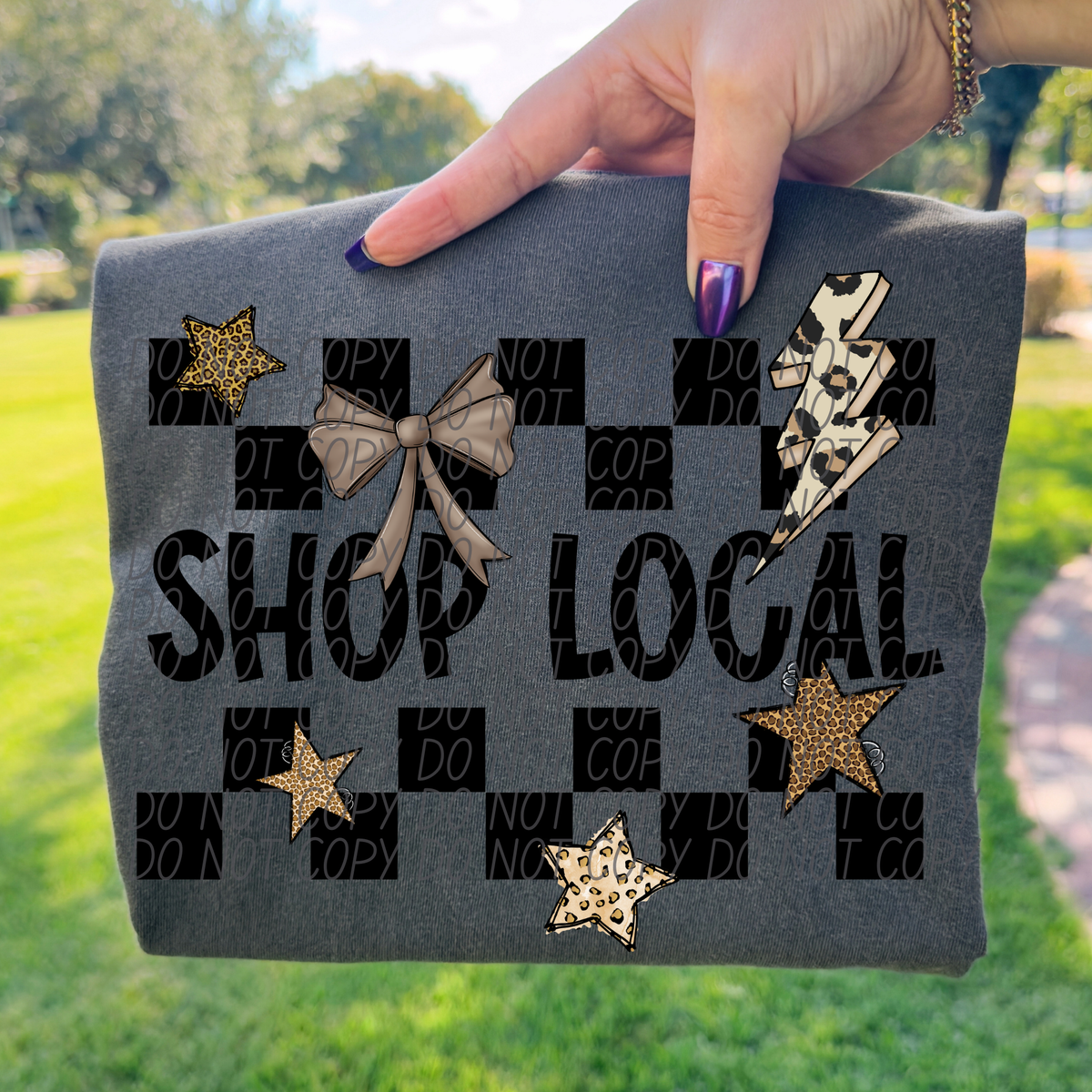 Shop local leopard lightning bolt (City) DTF Transfer