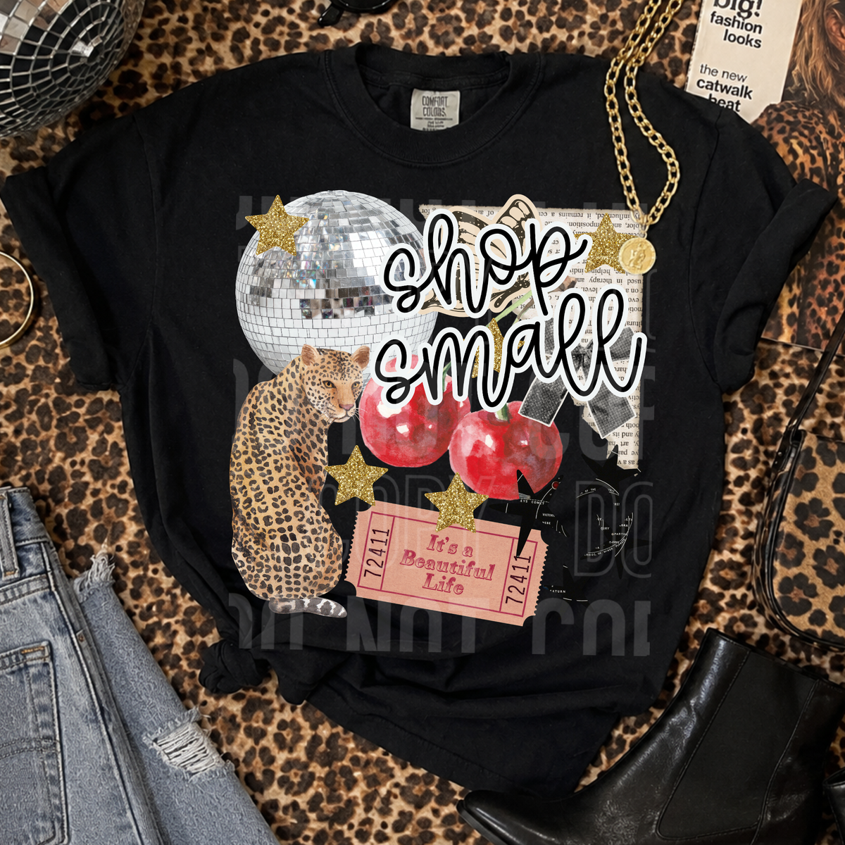 Shop small leopard collage (SBB) DTF Transfer