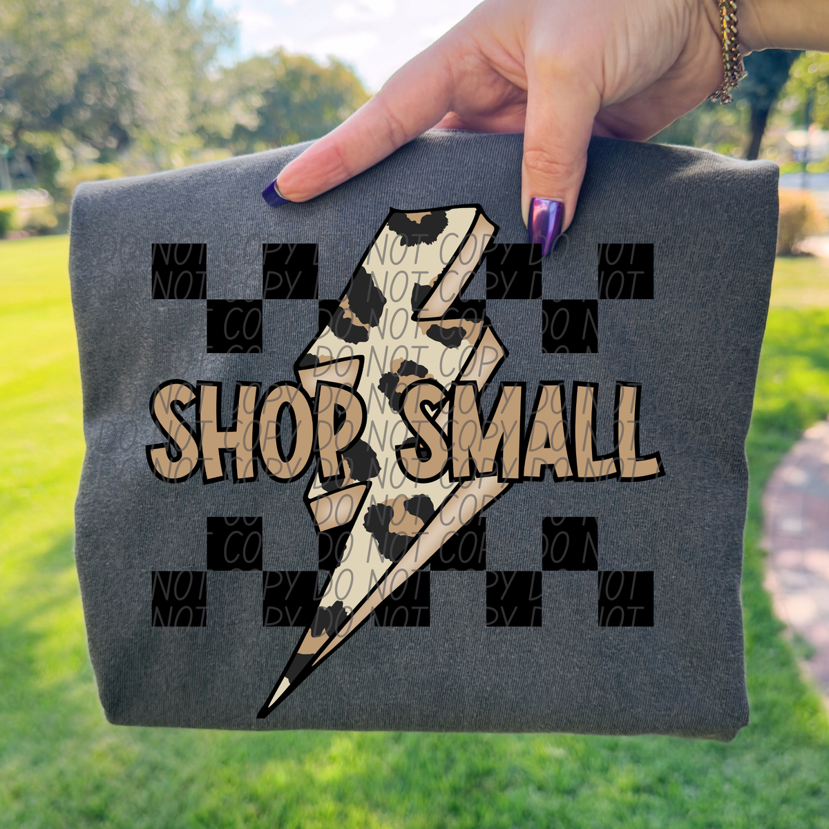 Shop small LEOPARD lightning bolt (City) DTF Transfer