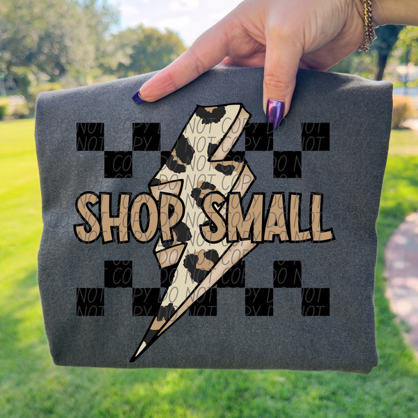 Shop small LEOPARD lightning bolt (City) DTF Transfer