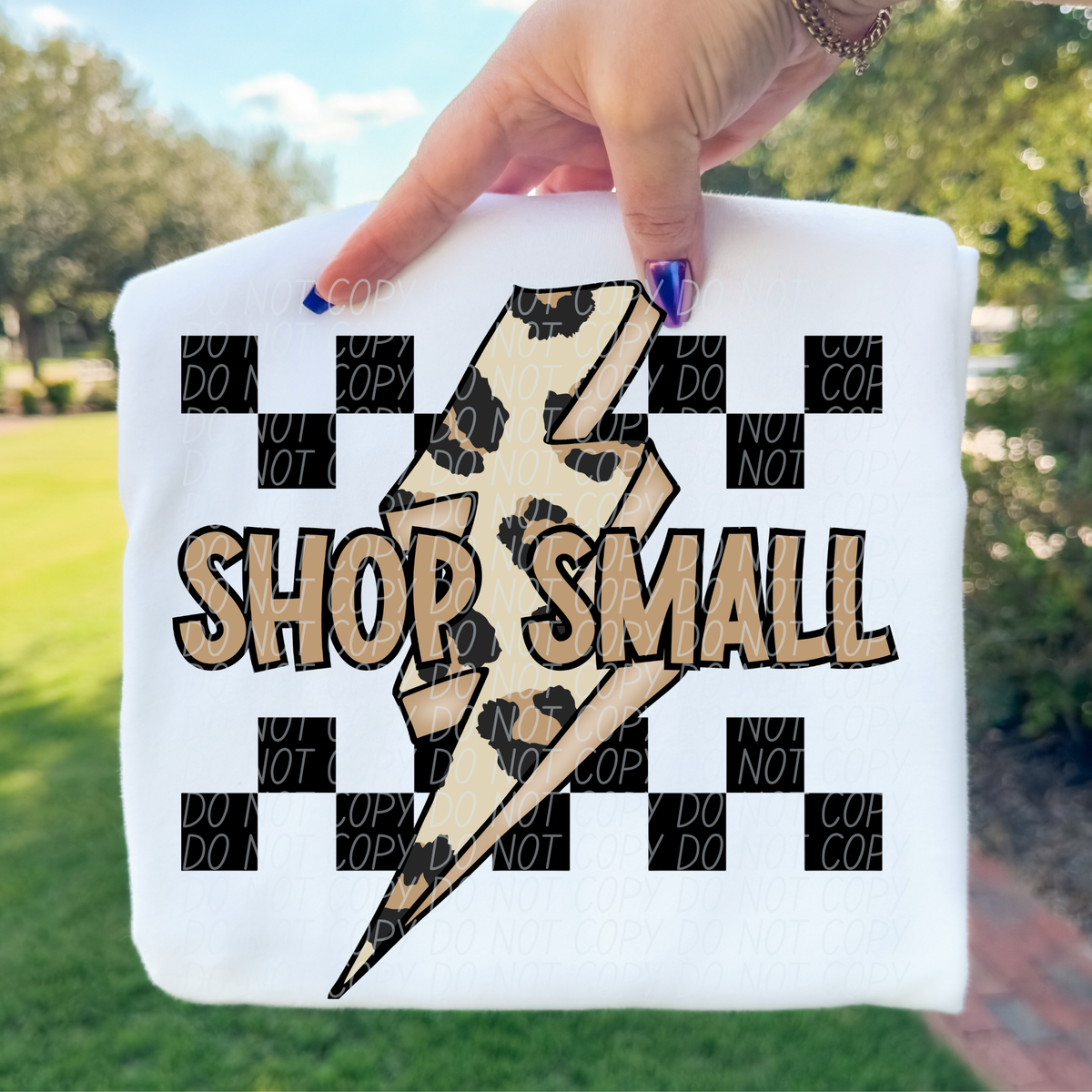 Shop small LEOPARD lightning bolt (City) DTF Transfer