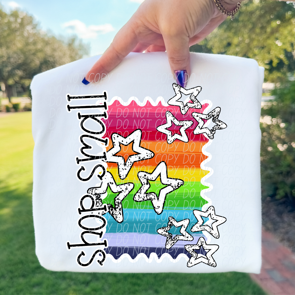 Shop small RAINBOW and stars (City) DTF Transfer