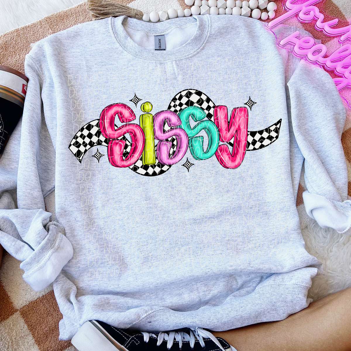 Sissy Colorful Checker 74333 DTF Transfer