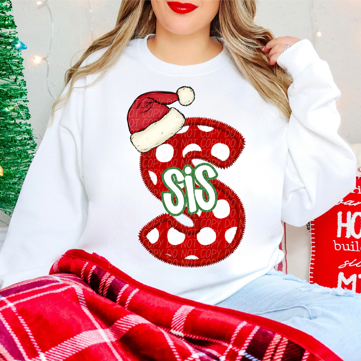 Sis Christmas Faux Embroidery 66601 DTF transfer