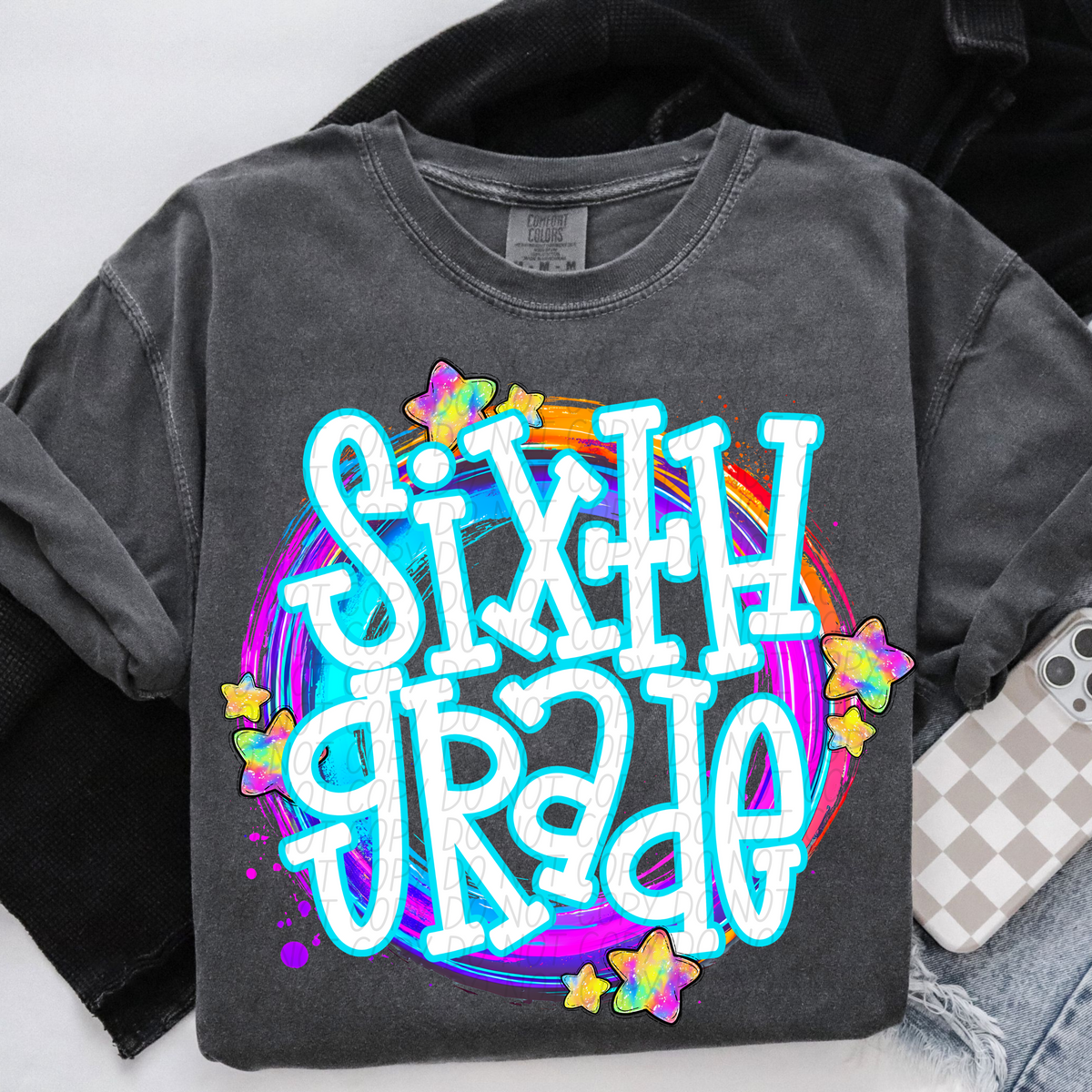 Sixth Grade Whimsical (CITY) DTF transfer