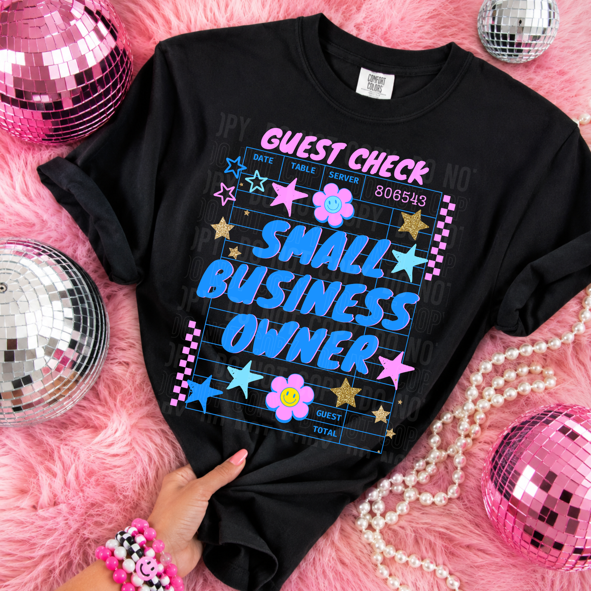 Small business owner guest check (SBB) DTF Transfer