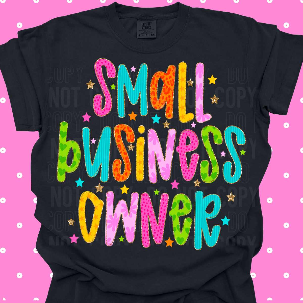 Small business owner NEON doodle (SBB) DTF Transfer
