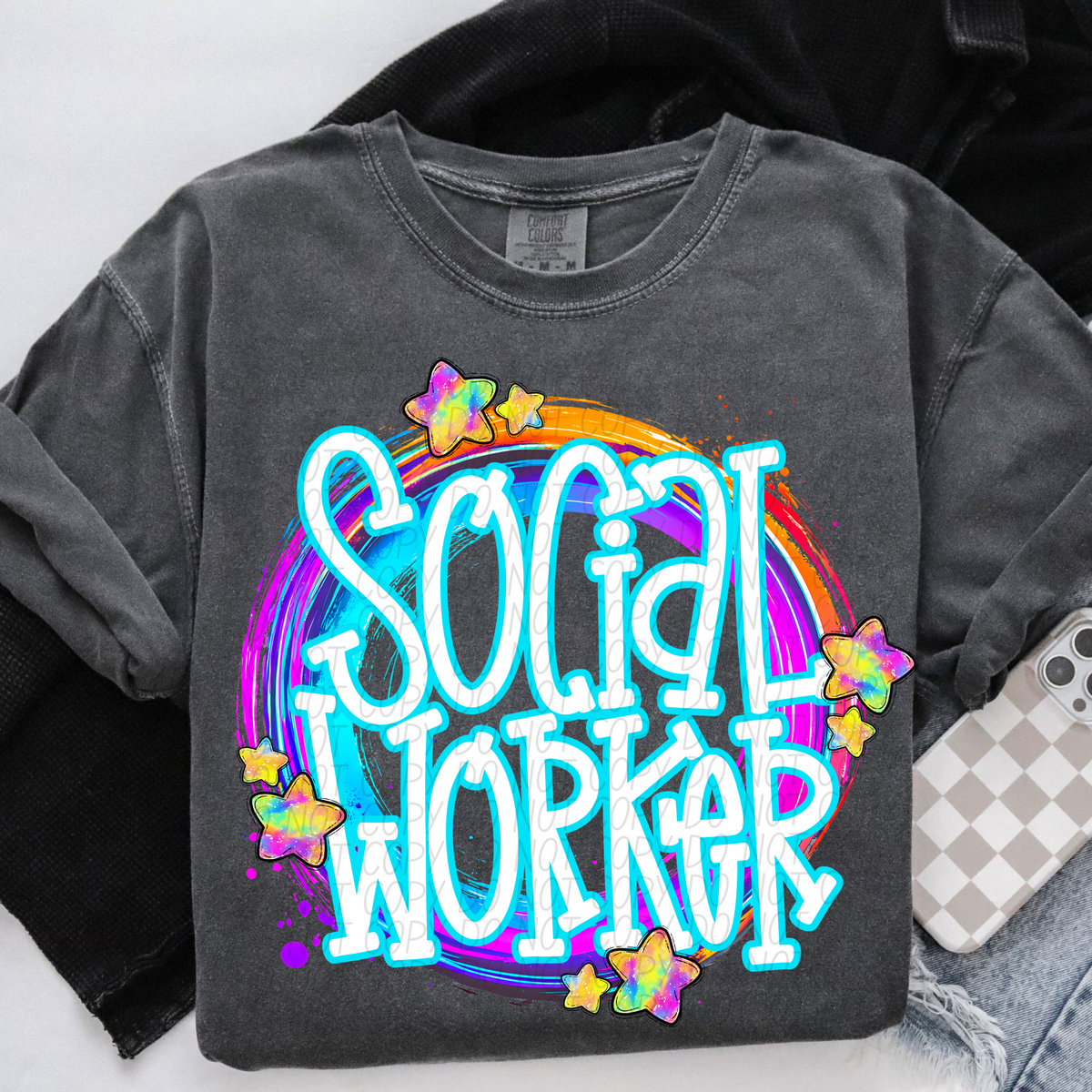 Social Worker Whimsical (CITY) DTF transfer