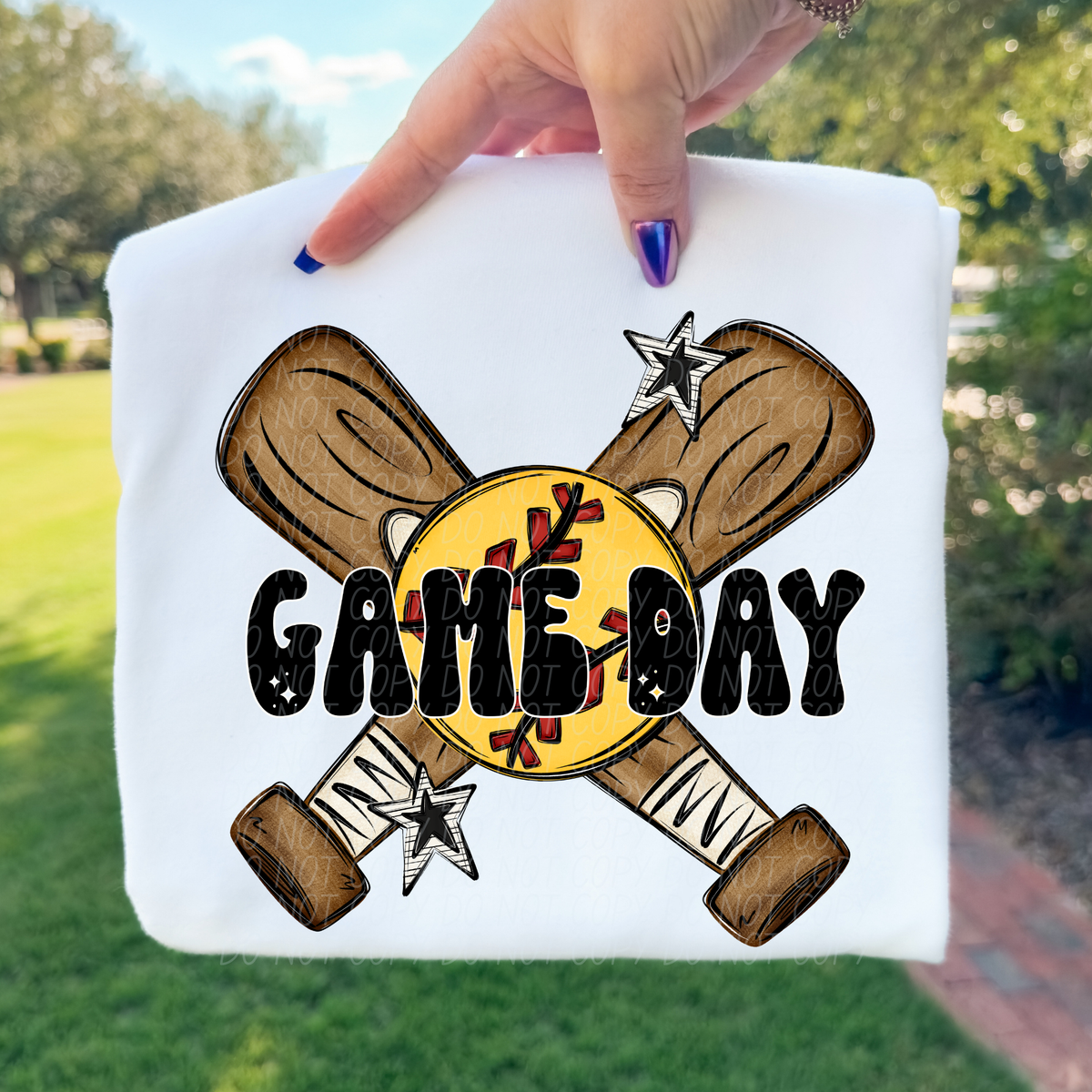 Softball Game Day BLACK (City) DTF Transfer