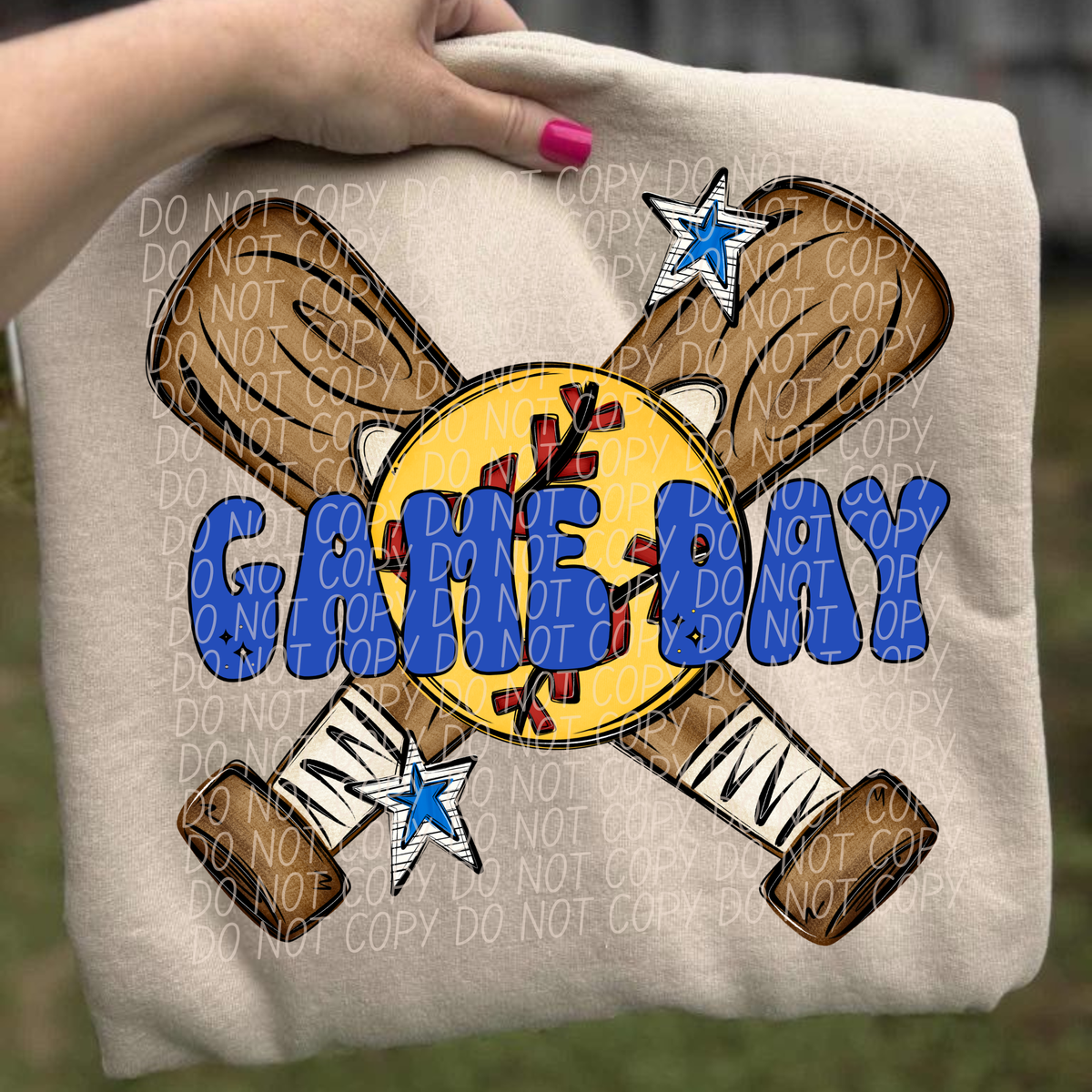 Softball Game Day BLUE (City) DTF Transfer