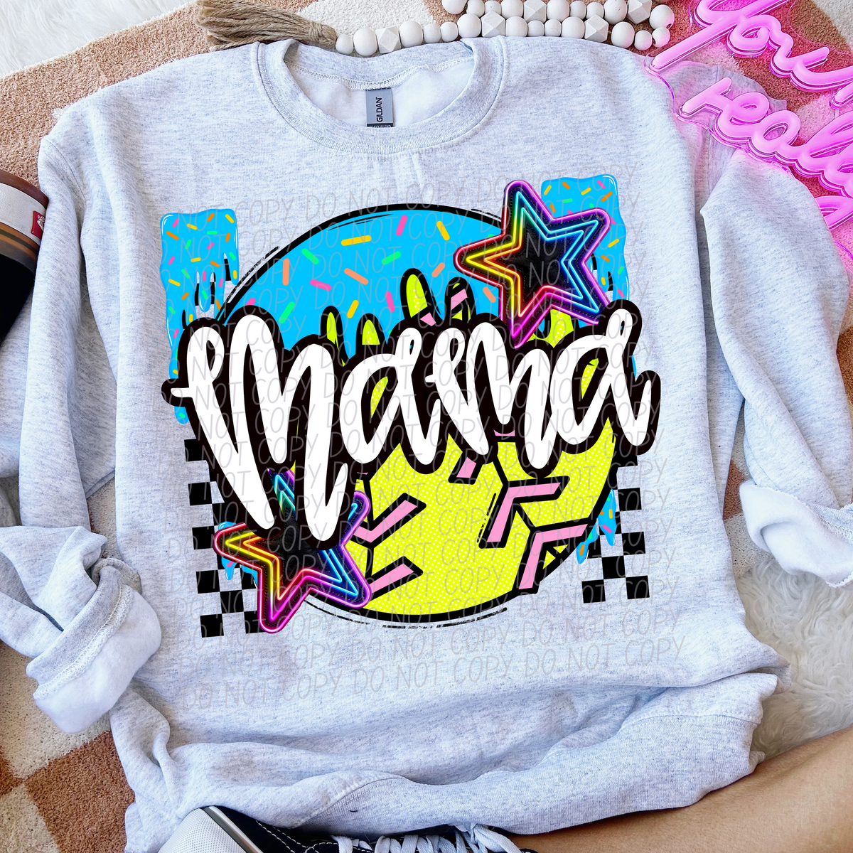 Softball mama drip (CITY) DTF transfer