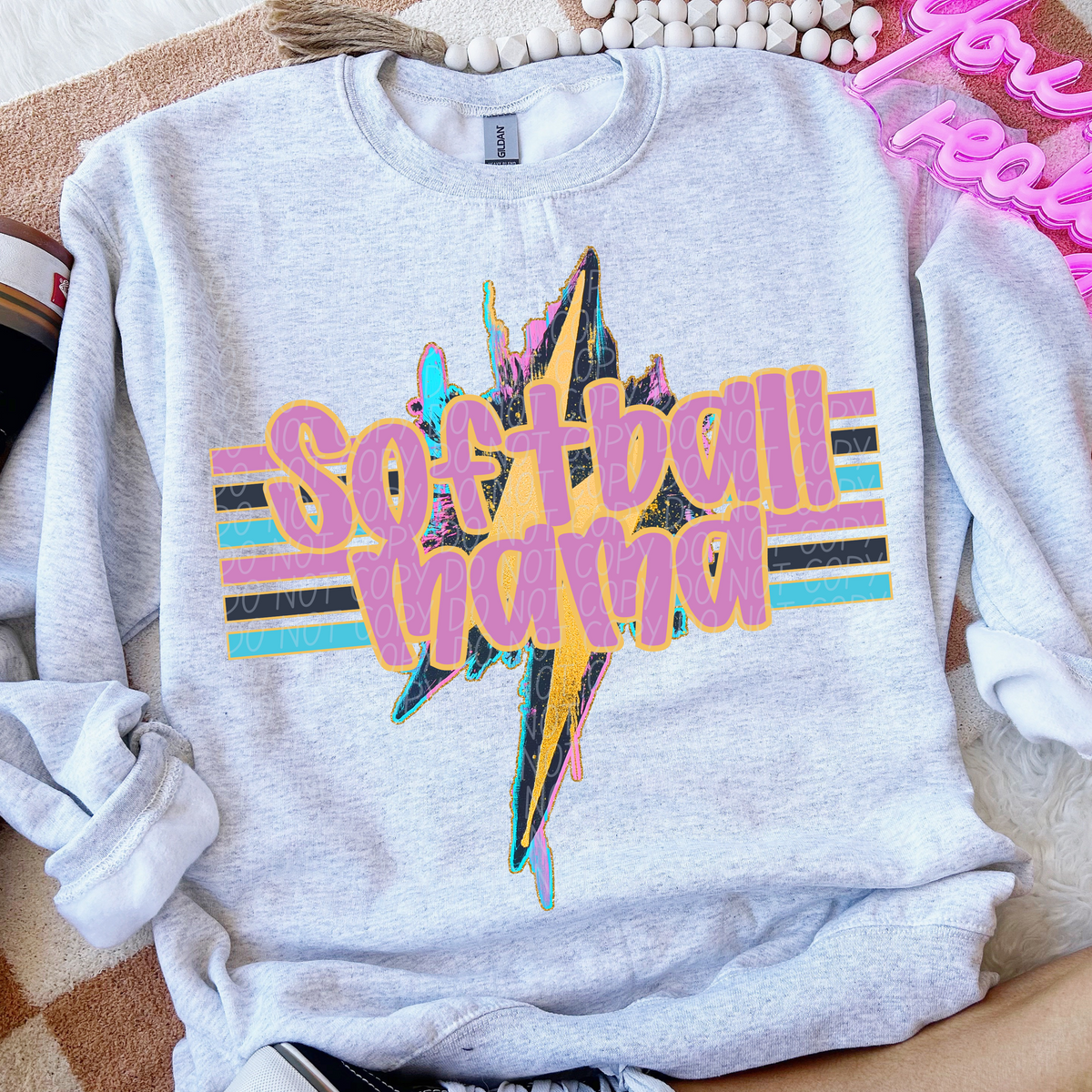 Geode Bolt Softball Mama (CITY) DTF transfer