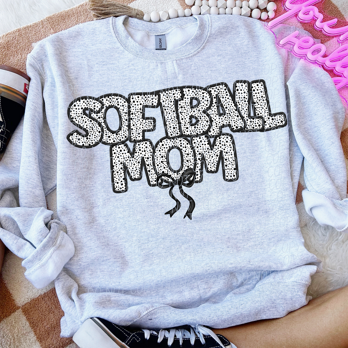Softball Mom Bow 74339 DTF Transfer