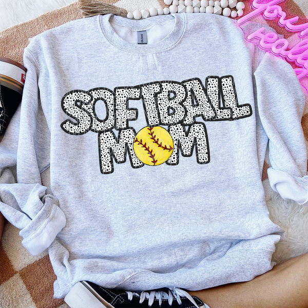 Softball Mom Colored Ball 74340 DTF Transfer