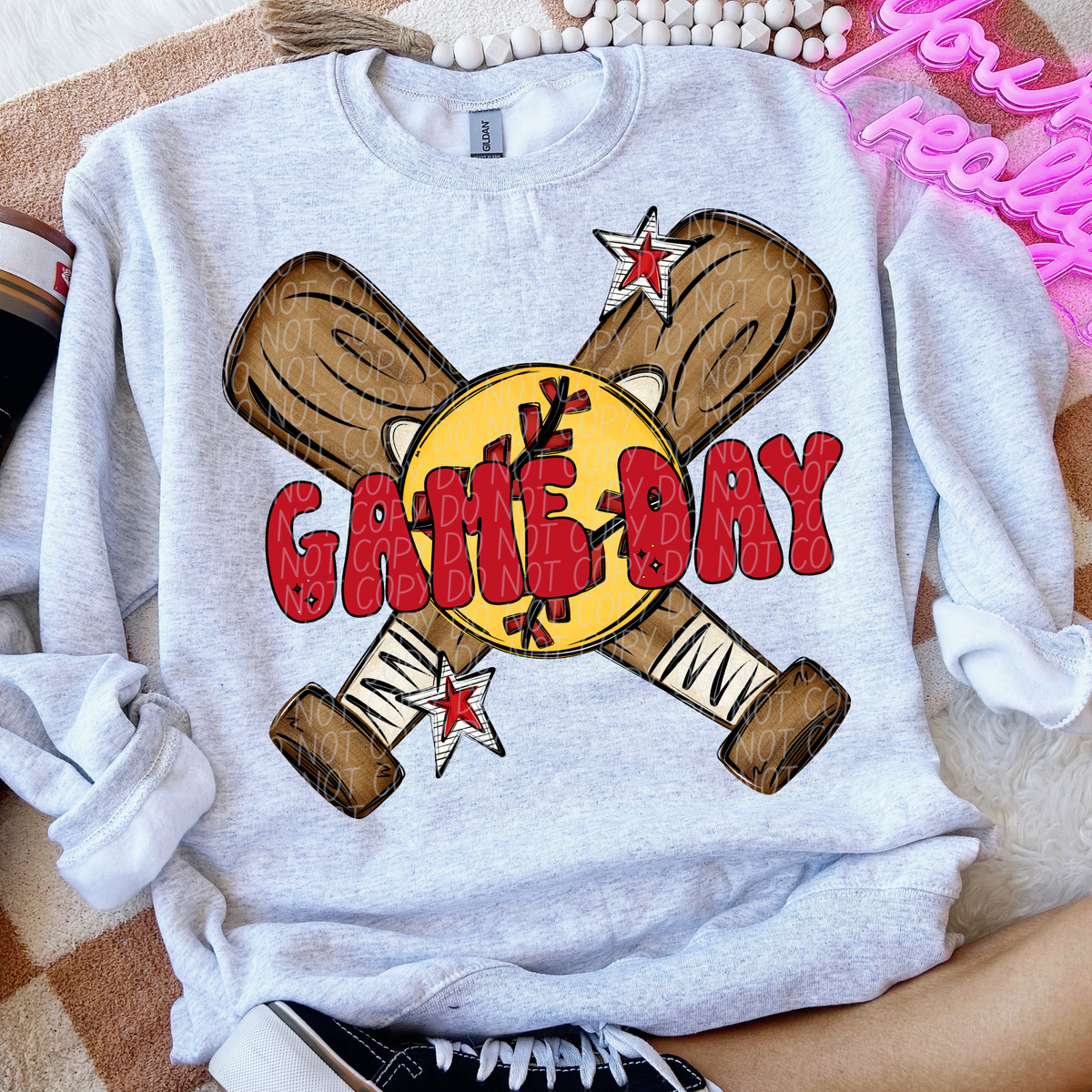 Softball Game Day RED (City) DTF Transfer