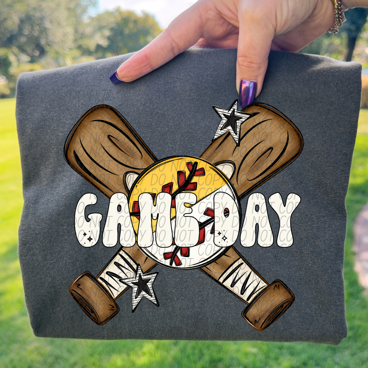 Baseball/Softball Game Day WHITE (City) DTF Transfer