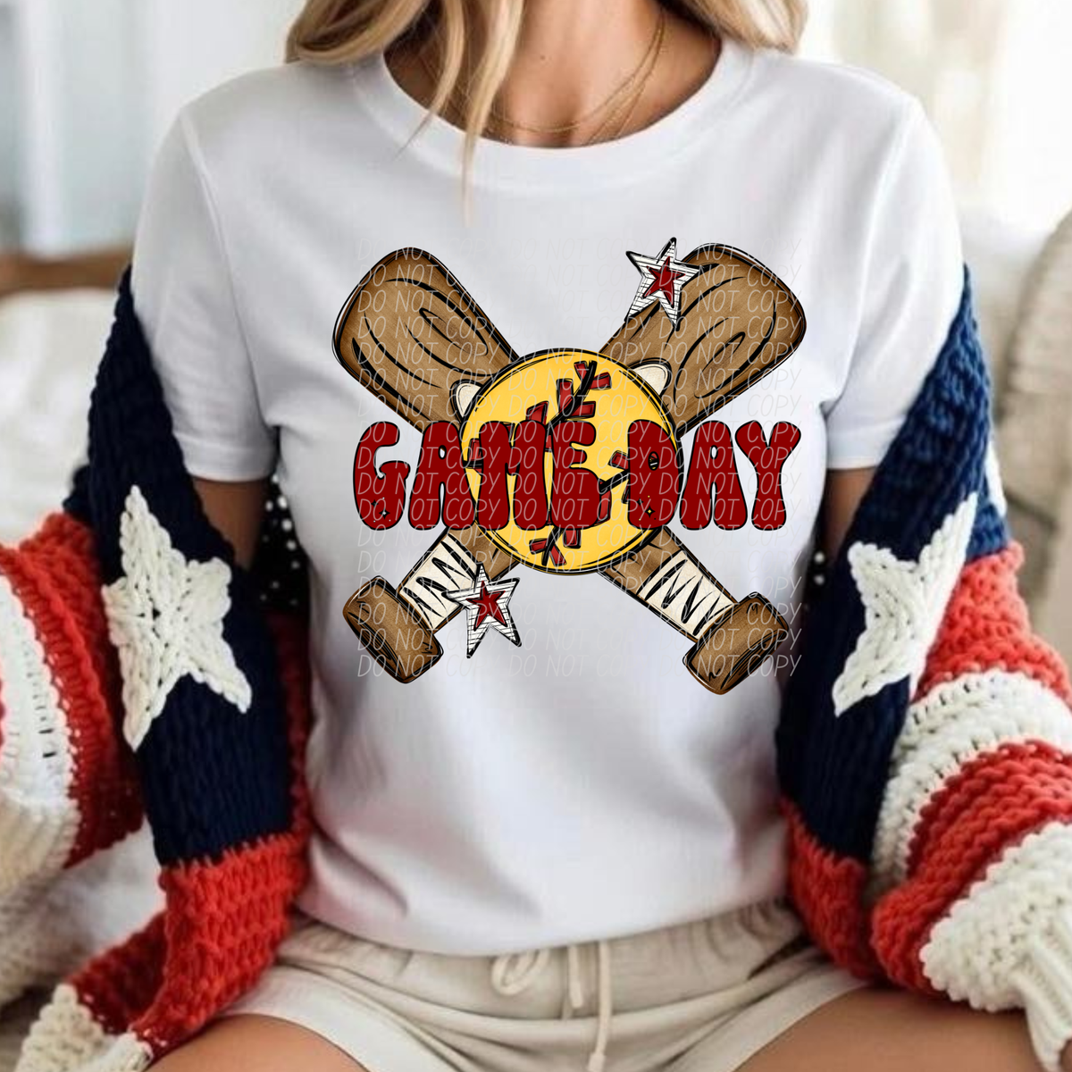 Softball Game Day RED (City) DTF Transfer