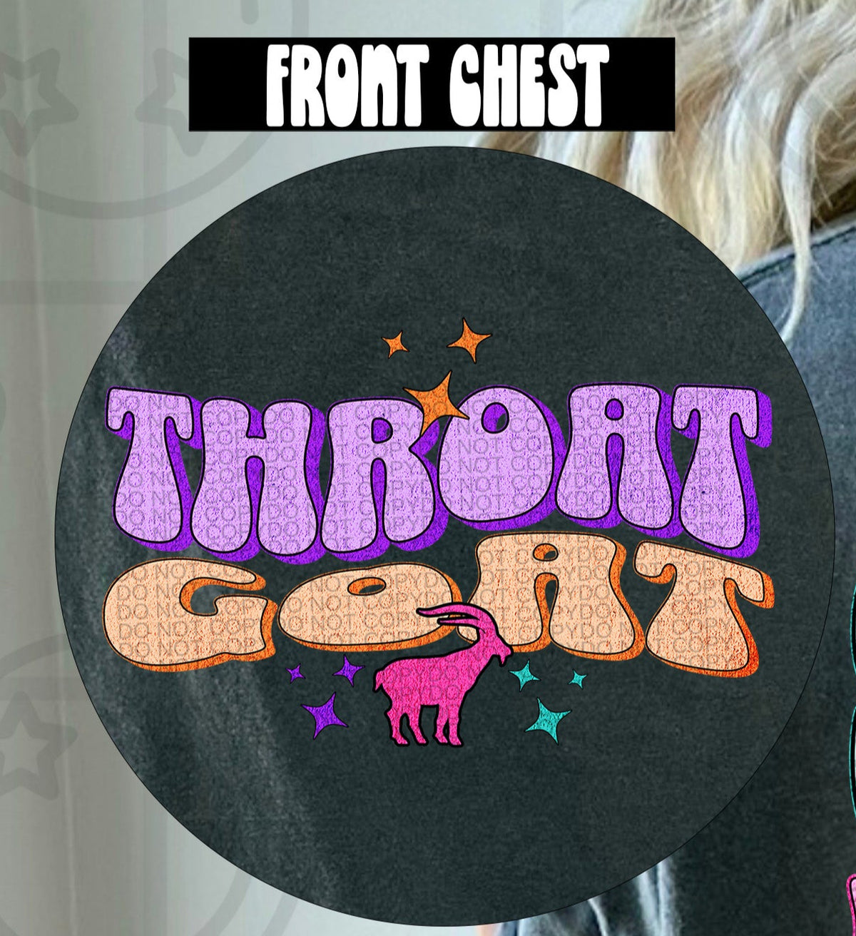 Throat goat POCKET (HW) 101044 DTF transfer