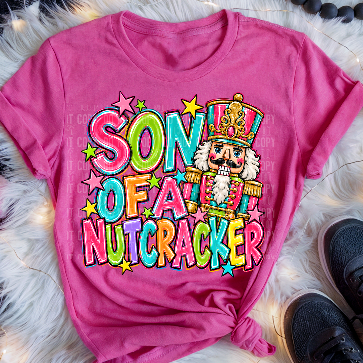 Son of a nutcracker colorful with stars and nutcracker (SBB) DTF Transfer