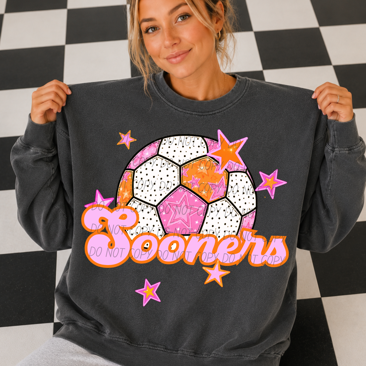 Sooners pink soccer (City) DTF transfer
