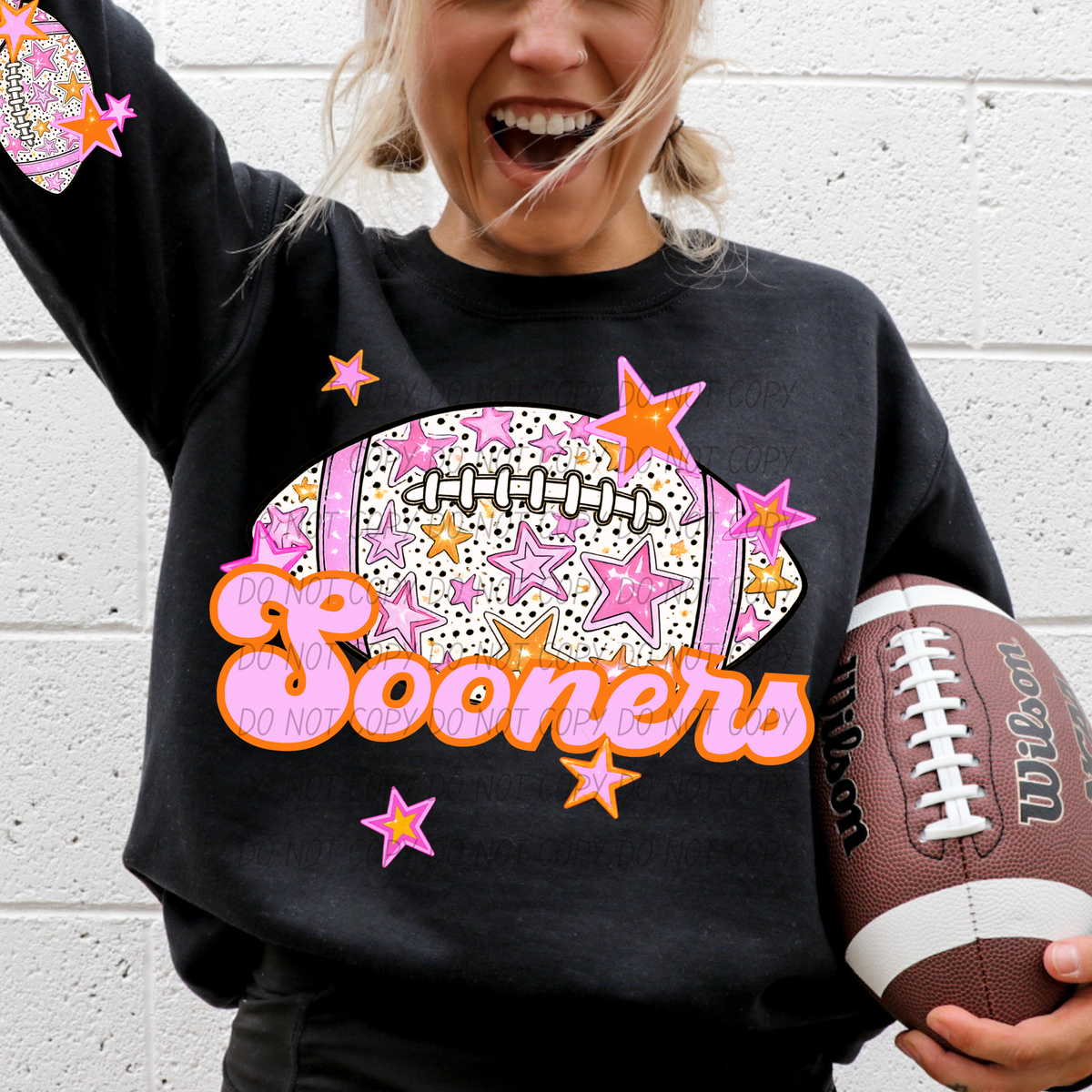 Sooners pink football (city) DTF transfer