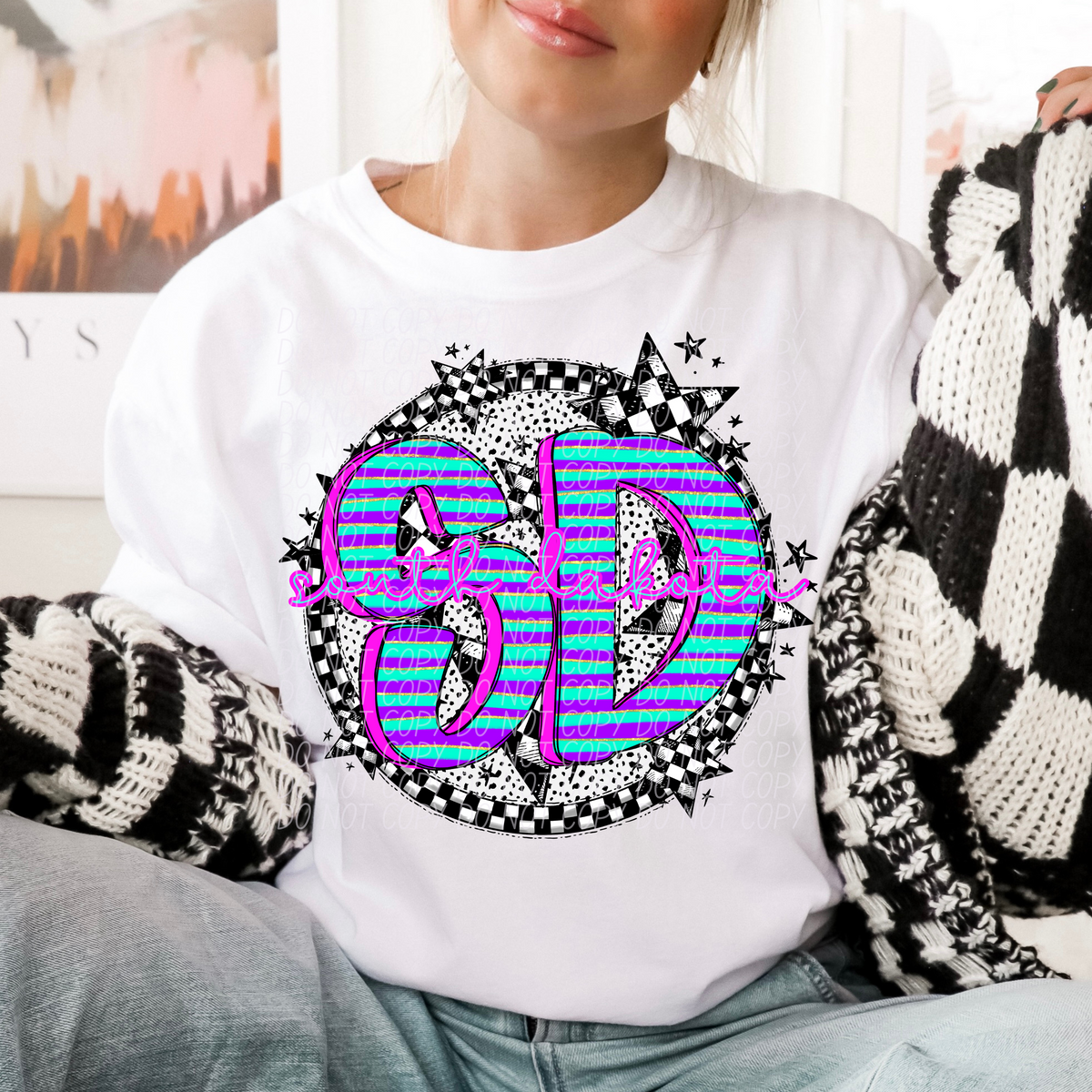 Dalmatian stripes circle states CITY DTF transfers
