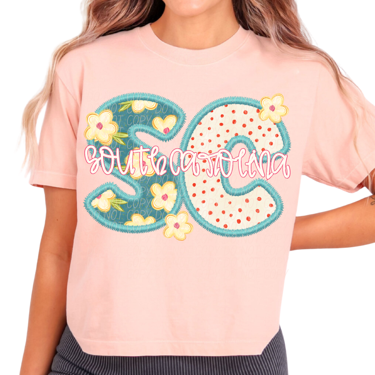 South Carolina retro floral (City) DTF Transfer