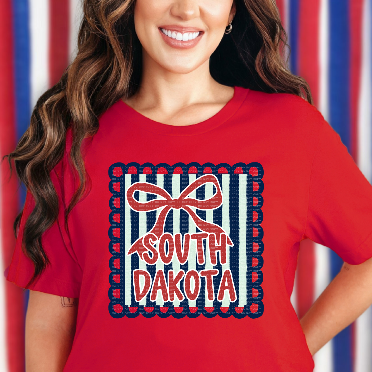South Dakota preppy RWB frame (ECHT) DTF Transfer