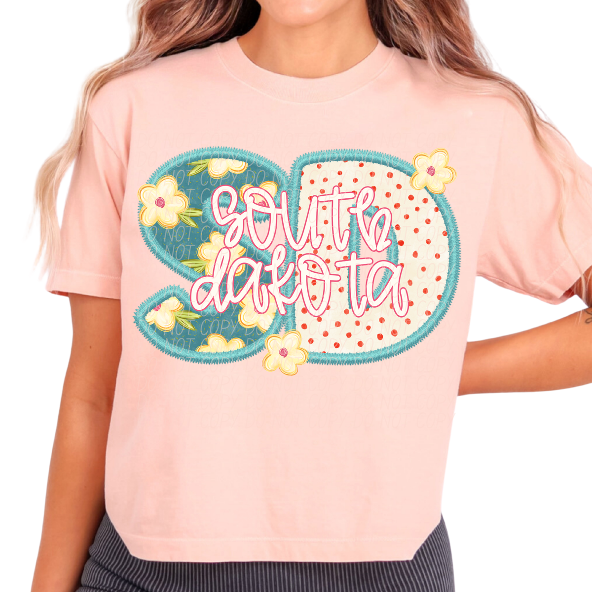 South Dakota (2) retro floral (City) DTF Transfer