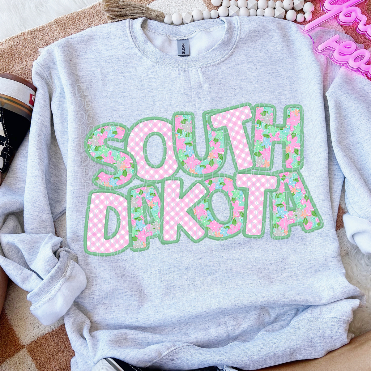 Spring floral state South Dakota (City) DTF Transfer