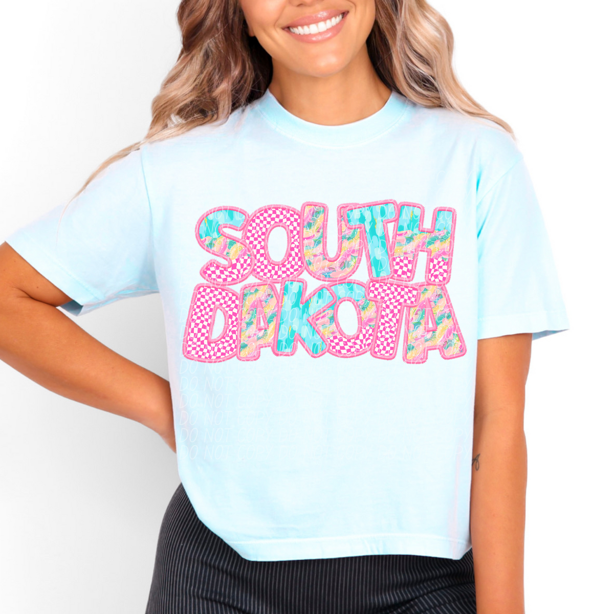 South Dakota spring checkered (CITY) DTF transfer